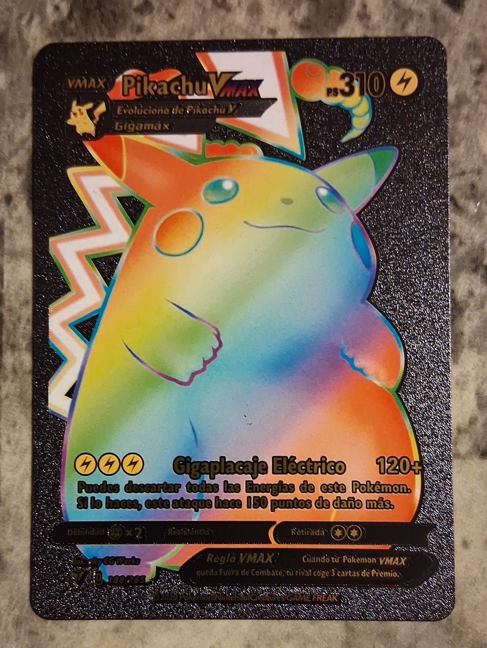 Pikachu VMAX Rainbow Holo Card